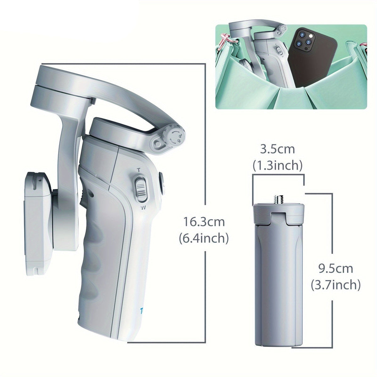 3-Axis Selfie Stick Stabilizer with LED & Face Tracking - Unlucky’s Shop