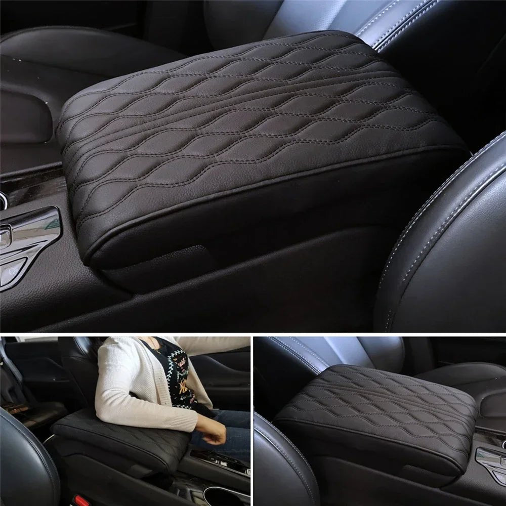 Coussin souple en cuir noir pour accoudoir central de voiture - Unlucky’s Shop