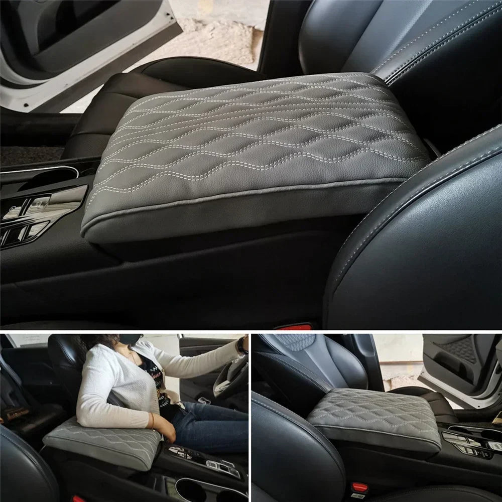 Coussin souple en cuir noir pour accoudoir central de voiture - Unlucky’s Shop