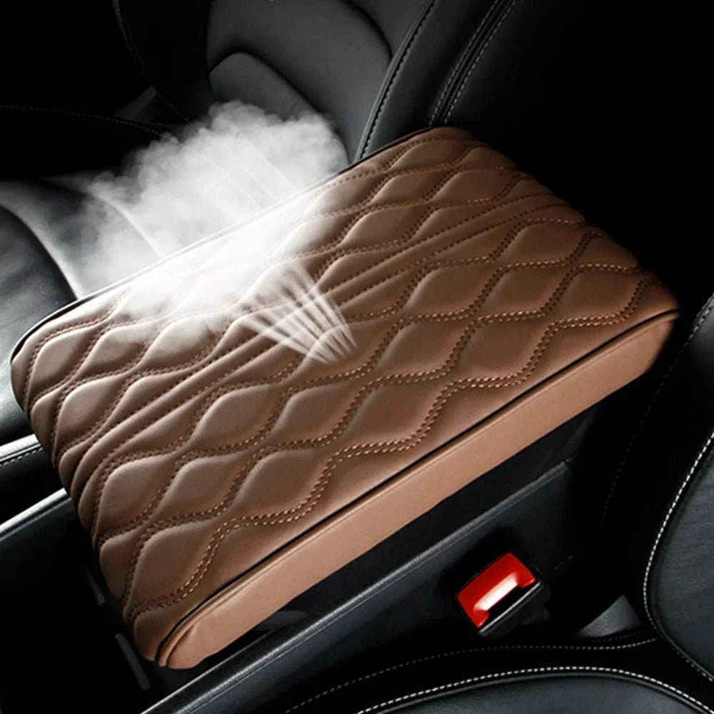 Coussin souple en cuir noir pour accoudoir central de voiture - Unlucky’s Shop