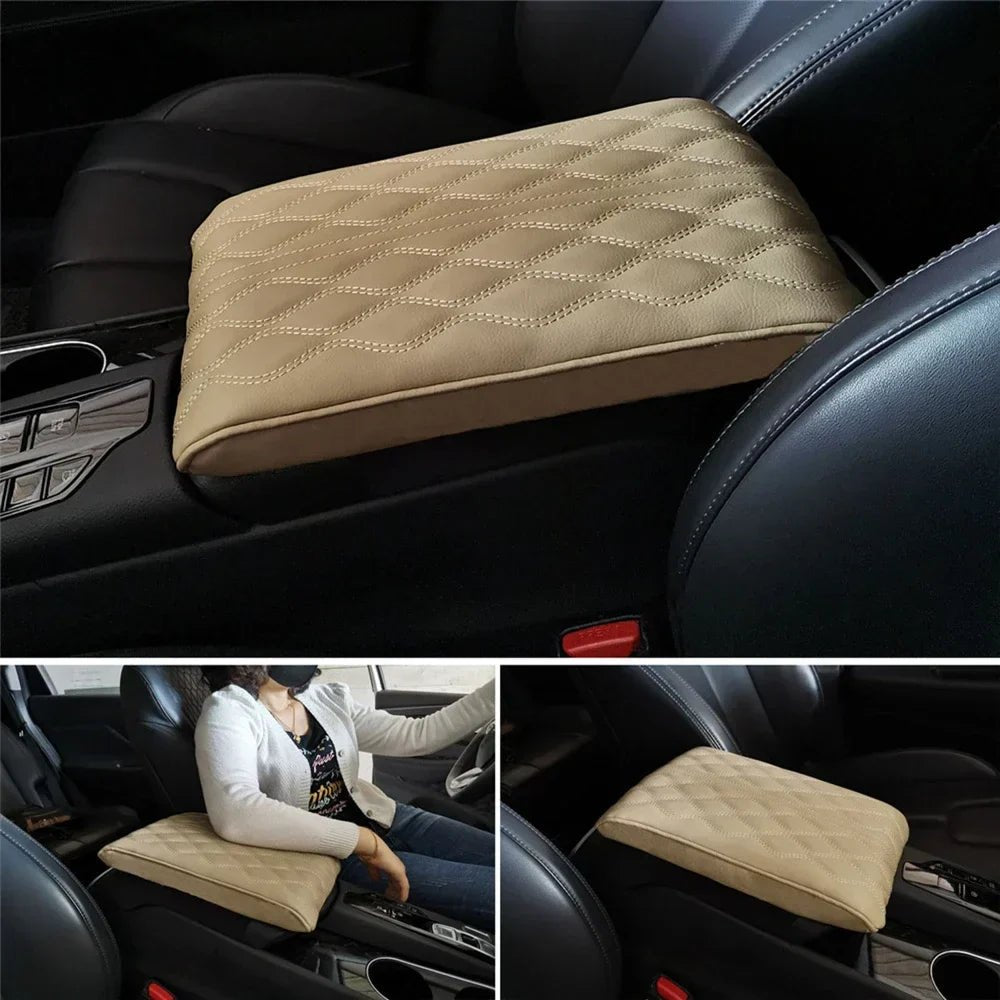 Coussin souple en cuir noir pour accoudoir central de voiture - Unlucky’s Shop